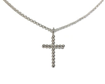 925 Silber Kreuz Anhänger mit Kette