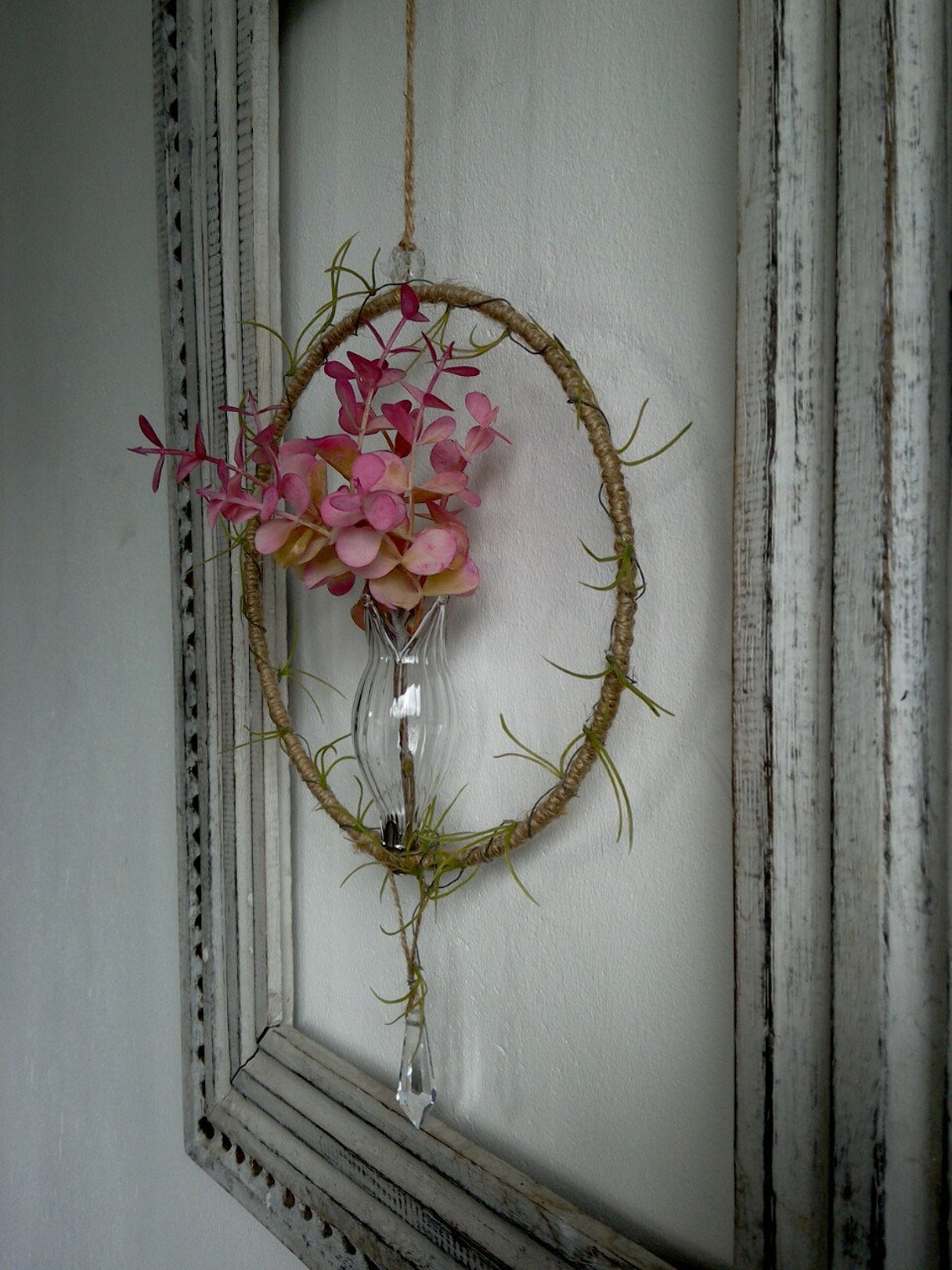 Fensterdeko hängend Glasväschen minimalistisch  Etsy