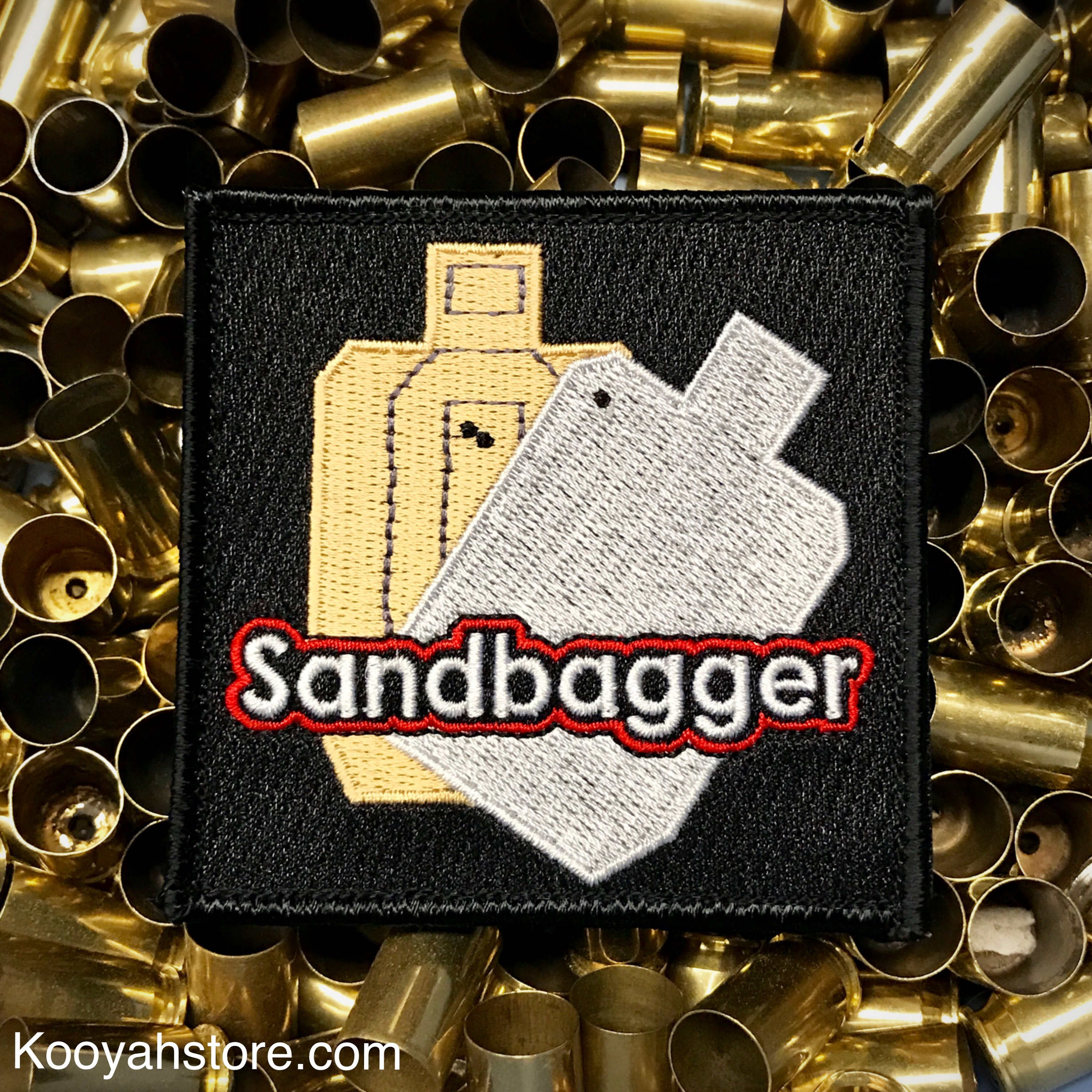 Sandbagger Morale Patch With Hook Backing. Perfect for