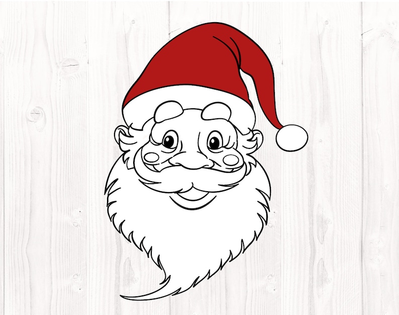 Download Svg Cut Files Santa Head Svg Cricut Downloads Santa Claus Svg Santa Hat Svg Santa Face Svg Merry Christmas Svg Silhouette Designs