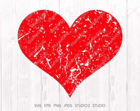 Heart SVG Distressed Heart Svg Valentines svg Love heart ...