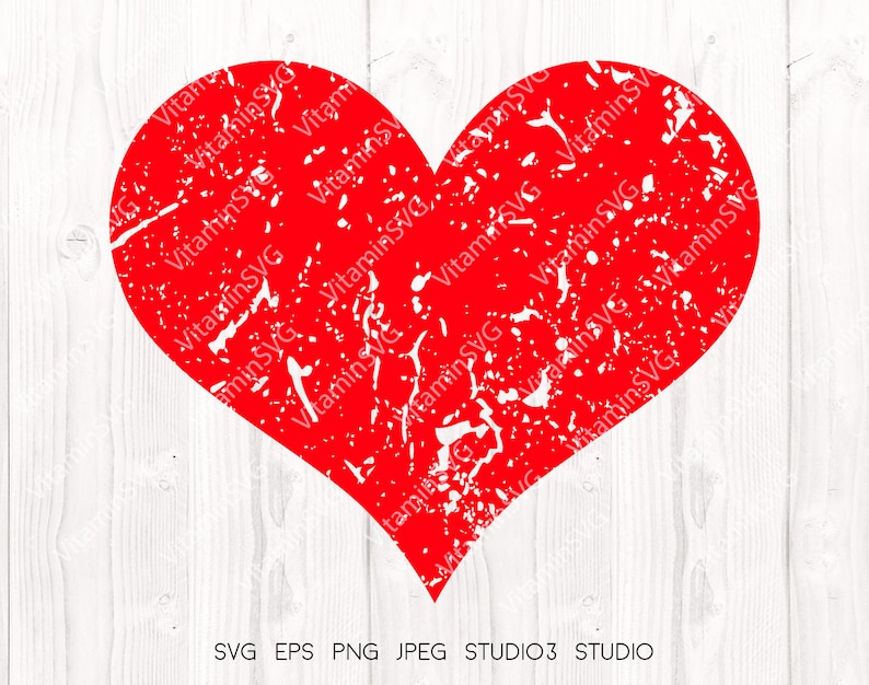 Download Heart SVG Distressed Heart Svg Valentines svg Love heart ...