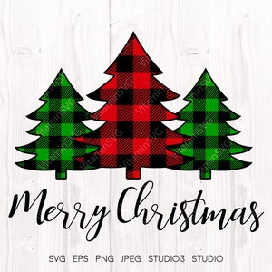 Download Buffalo Plaid Christmas Trees Svg Etsy PSD Mockup Templates