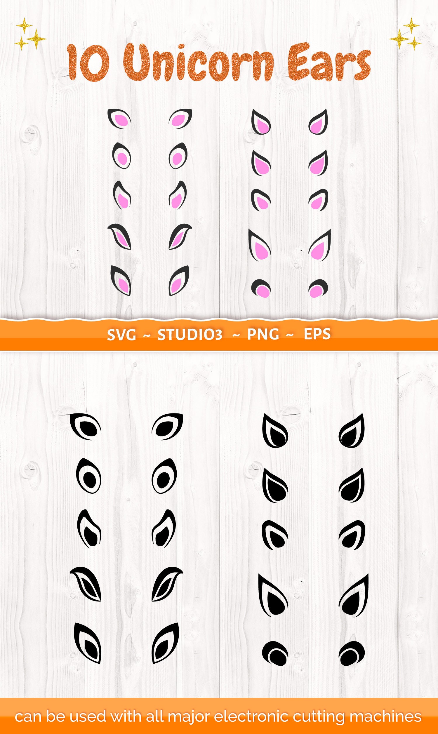 Download Unicorn Ears Svg Unicorn Bundle Svg Unicorn Ears Vector Etsy