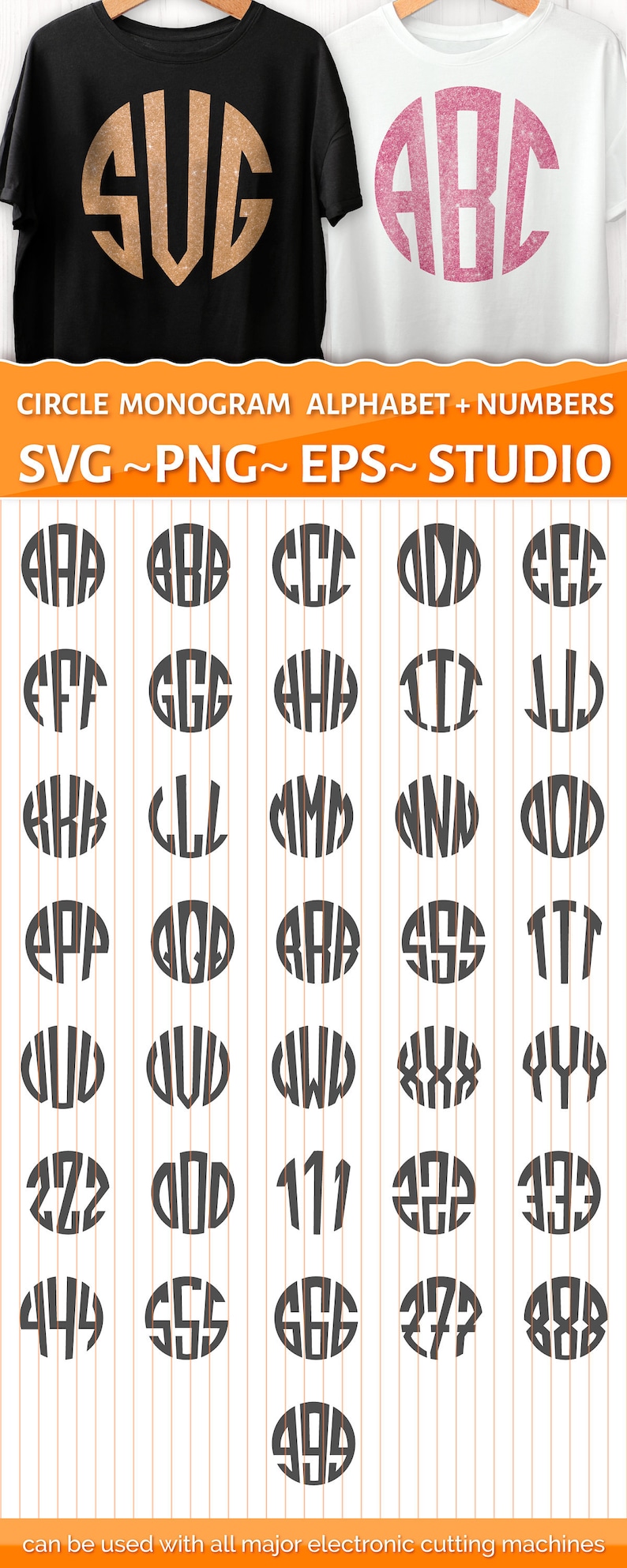 Download Interlocking Monogram Monogrammed Letters Circle Monogram Svg Alphabet Monogram Numbers Files For Cricut Font Svg Silhouette Cut Files Kits How To Craft Supplies Tools Kromasol Com