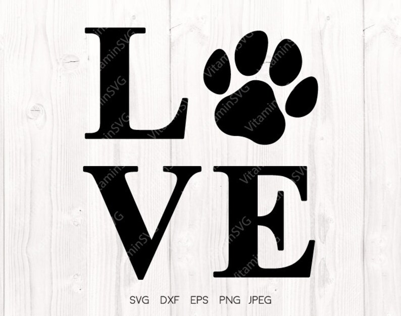 Love Paw Svg Cat Paw Svg Cricut Downloads Paw Svg Love Paw Etsy