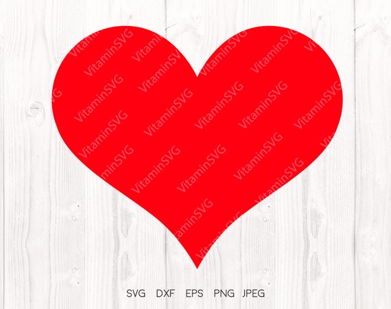 Download Heart Svg Love Heart Svg Valentines Svg Red Heart Clipart Etsy
