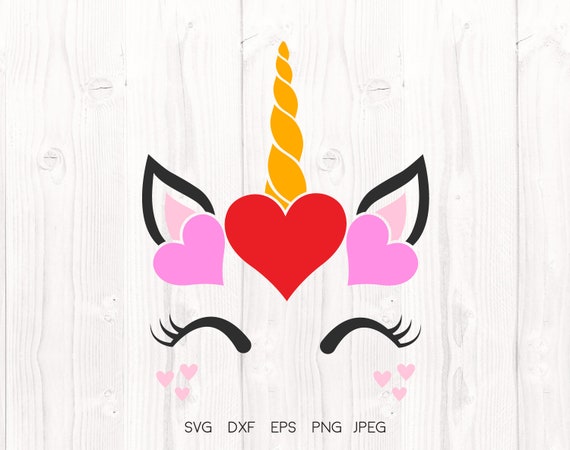 Download Valentines day svg Unicorn head First valentine day ...