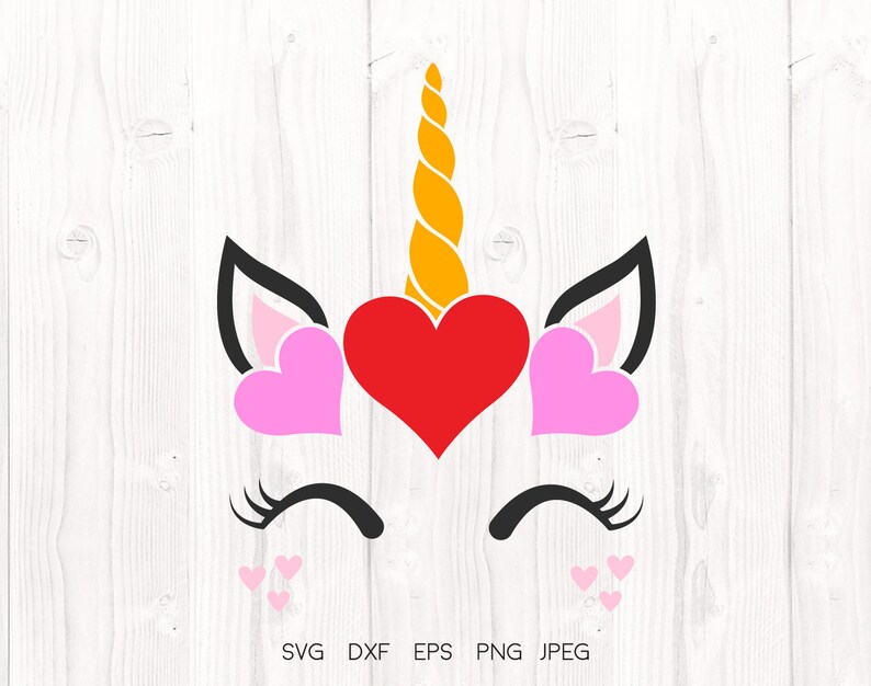 Download Kits Craft Supplies Tools Unicorn Face Unicorn Head Eyelashes Cricut Downloads Valentines Day Svg Silhouette Designs Unicorn Ears First Valentine Day Love Svg