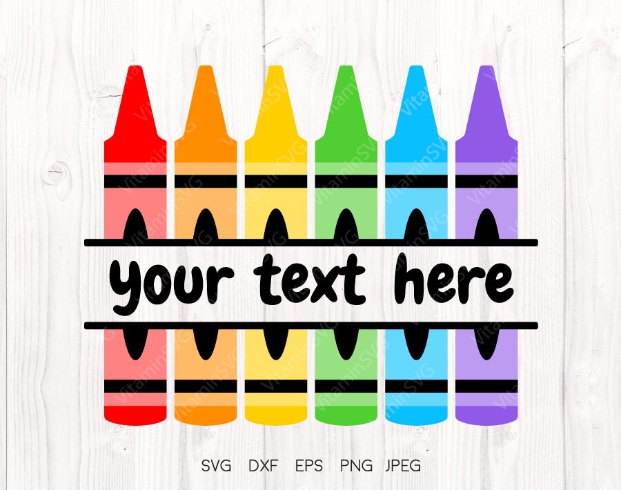 Crayons name SVG School SVG Crayons SVG Back to school Etsy