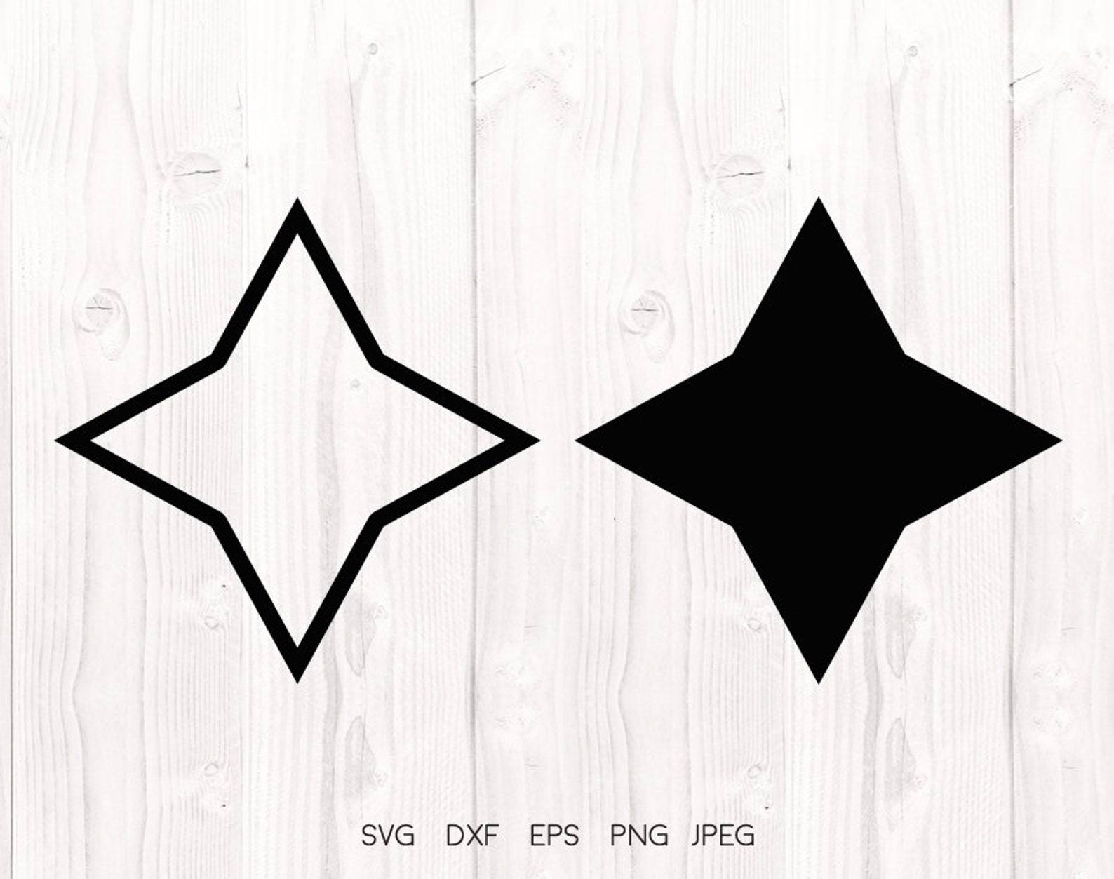 Stars SVG Four Pointed Star 2 Cut Files Cricut Downloads | Etsy Canada