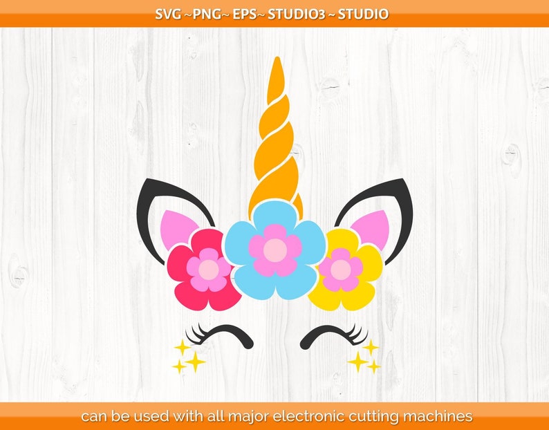 Download Unicorn Face Clipart Birthday Girl Unicorn Flowers Svg Silhouette Unicorn Head Svg Unicorn Party Birthday Svg Files For Cricut Download Kits Kids Crafts