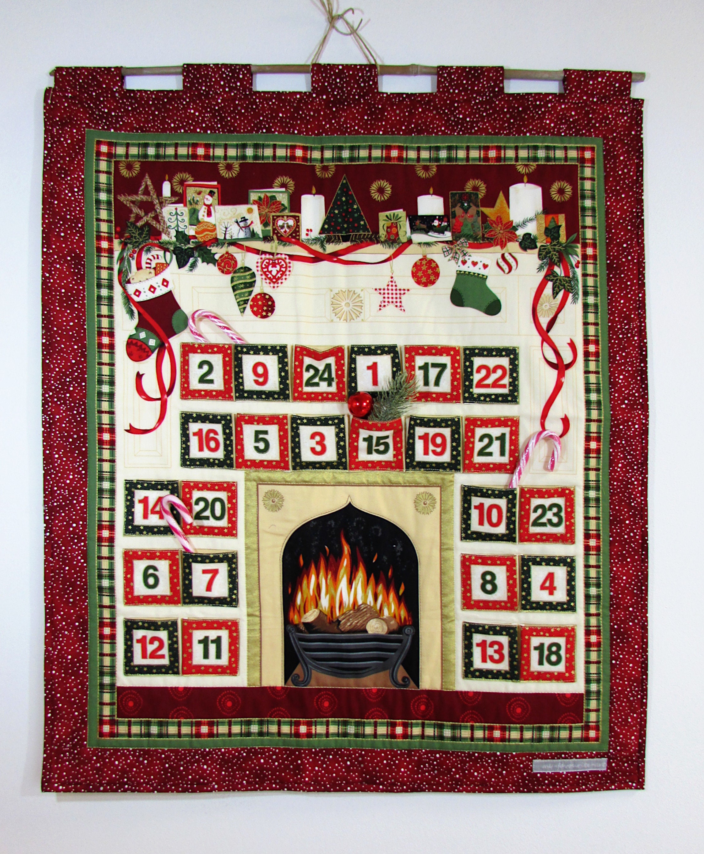 Advent Calendar Christmas Calendar With Fireplace to Fill Etsy