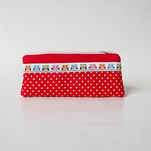 Pencil Red with Owls