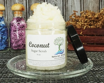 Coconut Sugar Scrub, Exfoliating Body Polish, 8oz