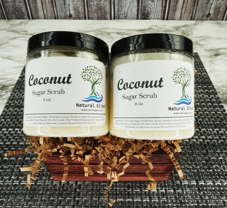 Coconut Sugar Scrub, Exfoliating Body Polish, 8oz image 9