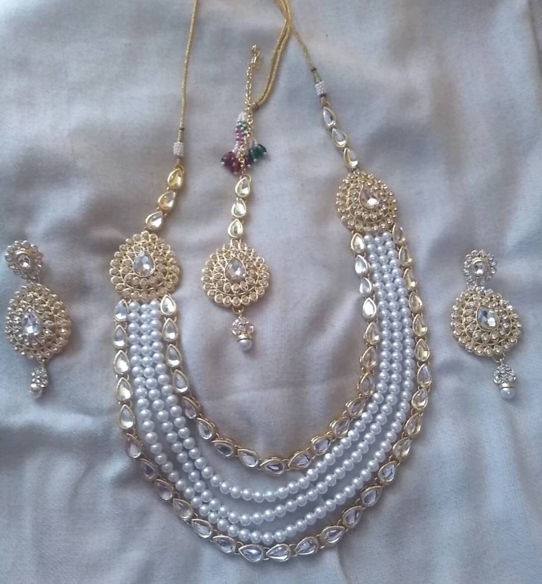 Kundan Jewelry Set Gold Plated Traditional Indian Bridal | Etsy
