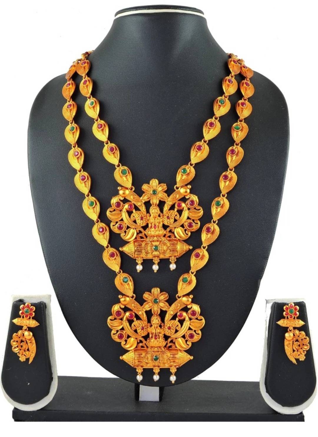 Indian Bridal Jewelry Setbridal Long Multi Color Necklace Etsy