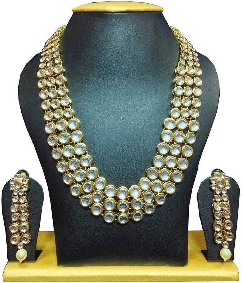 Indian Fashion Set Necklace Gold Plated Bollywood Bridal Wedding Bridal Jewelry