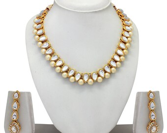 Indian Kundan Jewelry Set Wedding Party 