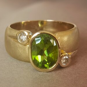 Ring 14 Karat Gold Peridot Brillant image 4