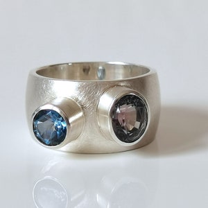 Ring Turmalin Rosa & Fluorit Blau Bild 3