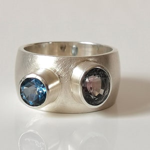 Ring Turmalin Rosa & Fluorit Blau Bild 1