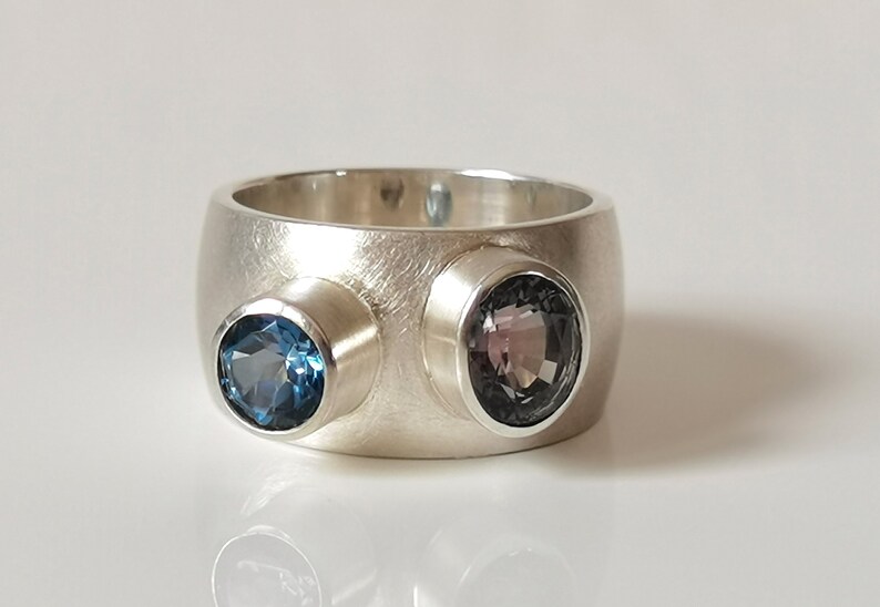 Ring Turmalin Rosa & Fluorit Blau Bild 1