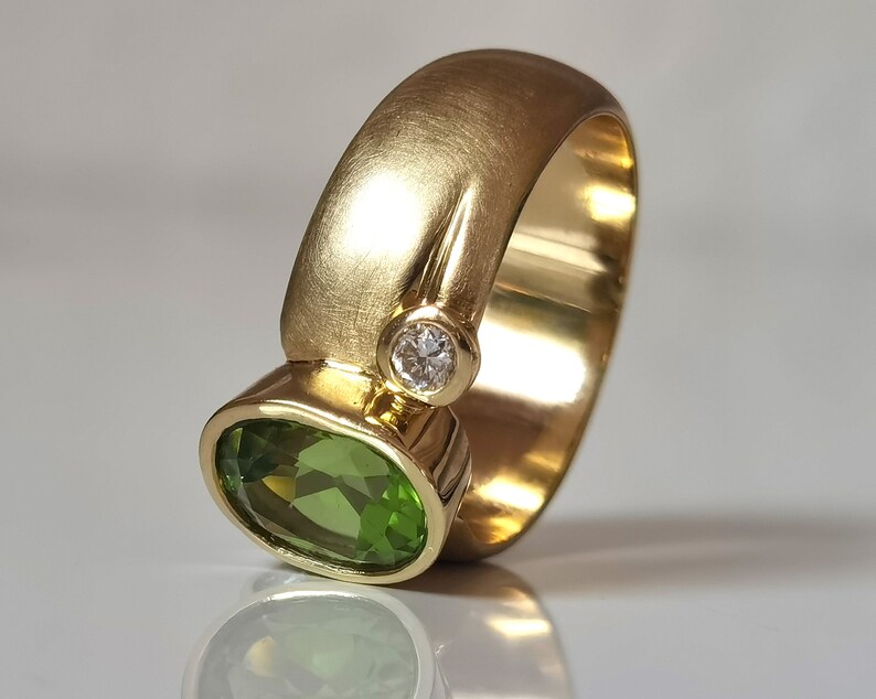 Ring 14 Karat Gold Peridot Brillant image 10