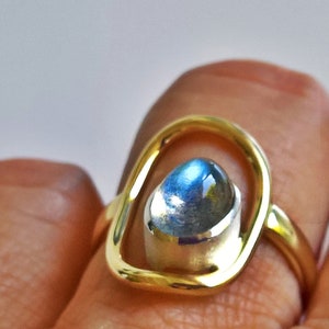 Ring Labradorit 585 Gold Bild 6