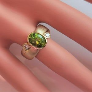 Ring 14 Karat Gold Peridot Brillant image 8