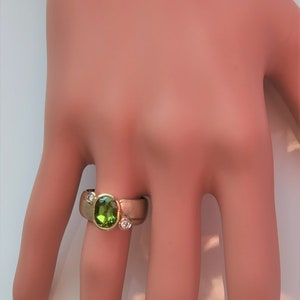 Ring 14 Karat Gold Peridot Brillant image 9