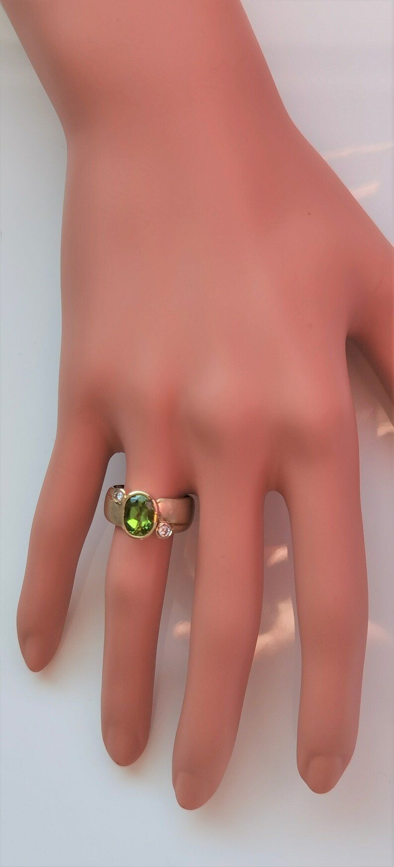 Ring 14 Karat Gold Peridot Brillant image 9