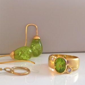 Ring 14 Karat Gold Peridot Brillant image 7