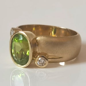 Ring 14 Karat Gold Peridot Brillant image 3