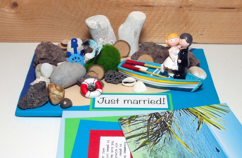 Cadeau d'argent mariage lune de miel personnalisable 3D vacances à la plage cadeau d'argent ou bon de voyage lune de miel image 7
