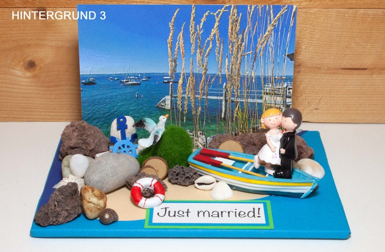 Cadeau d'argent mariage lune de miel personnalisable 3D vacances à la plage cadeau d'argent ou bon de voyage lune de miel image 4