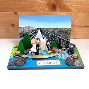 Geldgeschenk, boottocht, roeiboot, picknick, barbecue, bruiloft, gepersonaliseerde voucher, kleine artikelen van NB, ART. 16