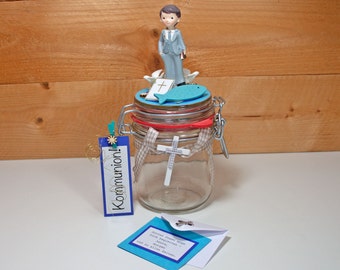 Money gift for communion confirmation voucher confirmation church give away money in a swing glass, little things from Nb