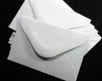 10 small white envelopes, mini envelope, envelope, envelope