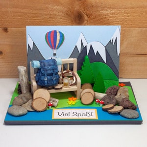3D Wander Geldgeschenk personalisierbar Wander Karte Gutschein Ruhestand Geld verschenken, Kleinigkeiten von NB, ART. 29