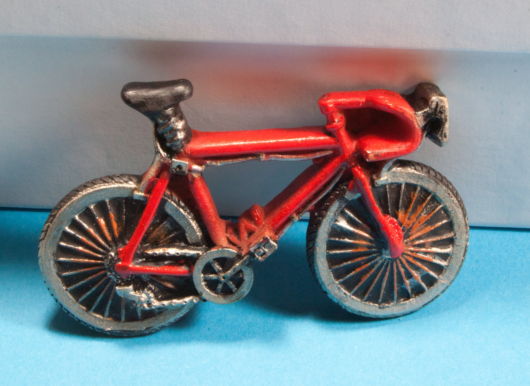 Spielset Miniatur Rennrad 17 cm rot 