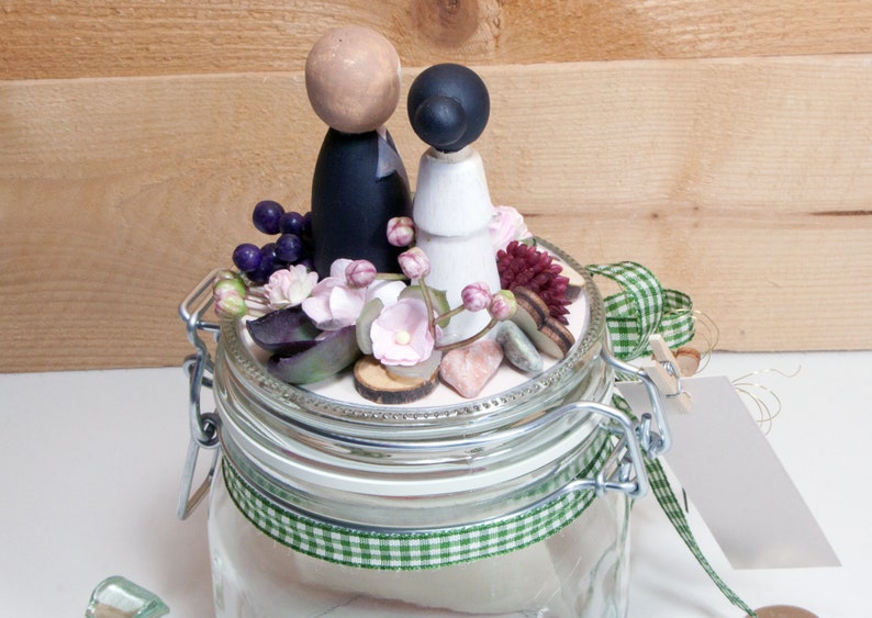 Cadeau d'argent pour mariage en pastel avec des fleurs Chèque cadeau de mariage Offrez de l'argent dans un verre à balançoire, petites choses du Nouveau-Brunswick image 5