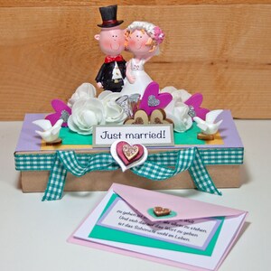3D Geschenkbox Geschenkschachtel Hochzeit für dein Geldgeschenk oder Gutschein Hochzeitsgeschenk, Kleinigkeiten von NB, ART. 81
