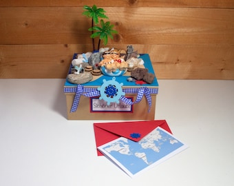 Money gift box vacation travel voucher honeymoon honeymoon retirement large gift box give away money, little things from NB