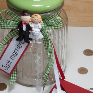 SONDERPREIS Lagerräumung Geldgeschenk für Hochzeit, Vintage Hochzeit, Geld, Geschenkglas, Glas, Bonbonglas, Geldgeschenk, Gutschein Bild 3