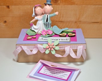 Geschenkbox Geschenkschachtel für Hochzeit für dein Geldgeschenk Gutschein Hochzeitsgeschenk Geld verschenken, Kleinigkeiten von NB
