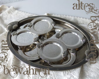 8 silver-plated bowls & tray