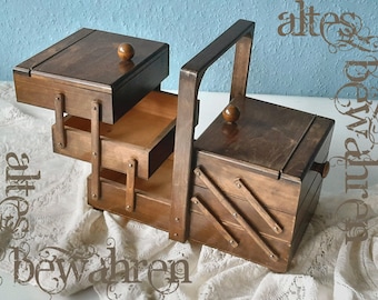 Beautiful shabby chic vintage sewing box