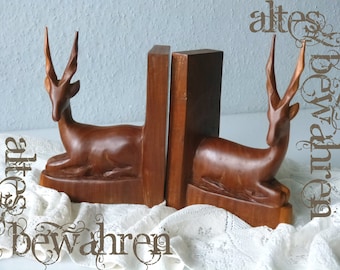 Solid bookends with ibexes